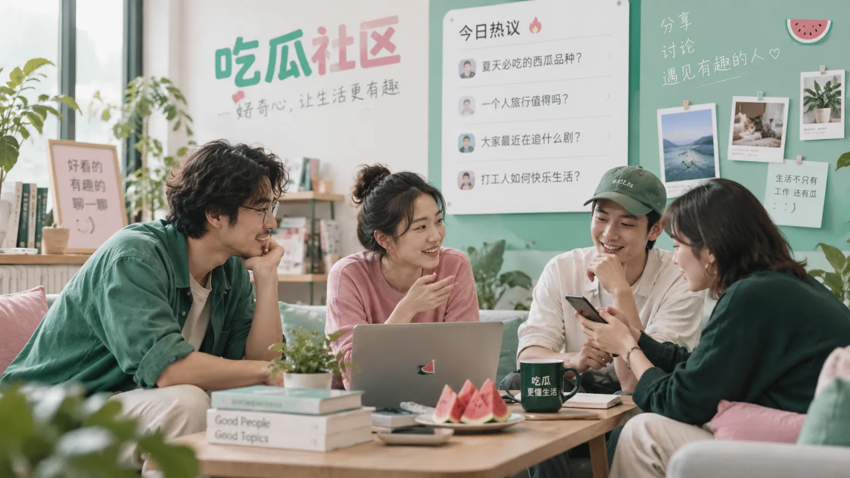 围绕热点内容展开讨论的社区画面